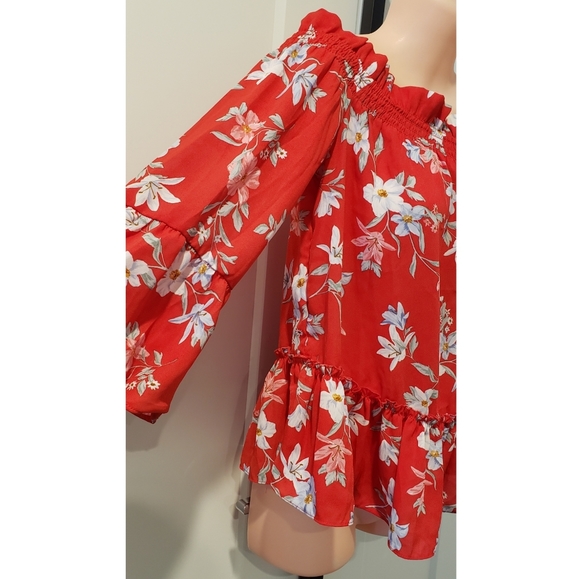 H&M Floral Off-The-Shoulder Peplum Blouse - Picture 4 of 5